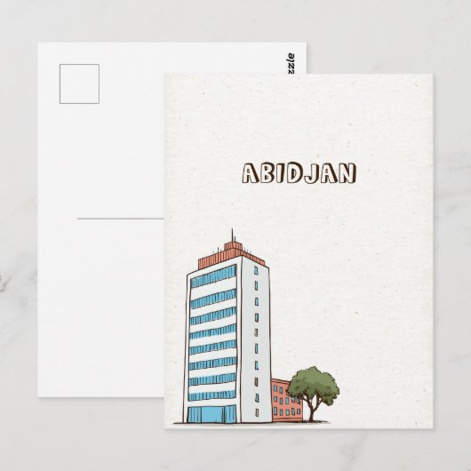 Abidjan-Elfenbeinküste Postkarte (Vorne/Hinten)