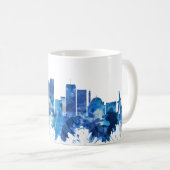 Abidjan Ivory Coast Skyline Blue Kaffeetasse (VorderseiteRechts)