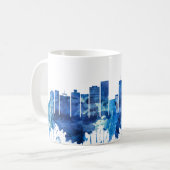 Abidjan Ivory Coast Skyline Blue Kaffeetasse (Vorderseite Links)