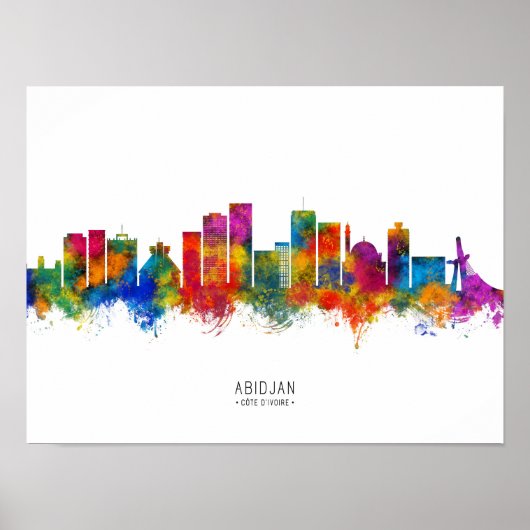 Abidjan Ivory Coast Skyline Poster (Vorne)