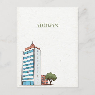 Abidjan Ivory Coast Travel Postcard Postkarte