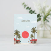 Abidjan Ivory Coast Travel Postcard Postkarte (Stehend Vorderseite)