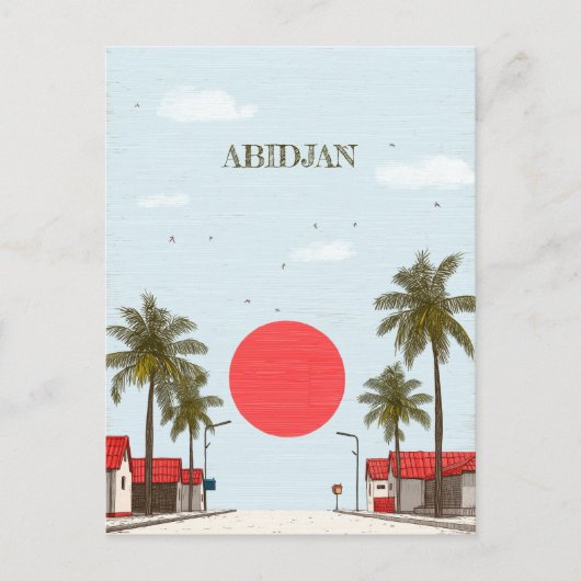Abidjan Ivory Coast Travel Postcard Postkarte (Vorderseite)