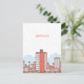 Abidjan Ivory Coast Travel Postkarte (Stehend Vorderseite)