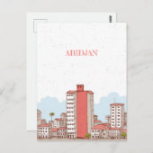 Abidjan Ivory Coast Travel Postkarte (Vorne/Hinten)