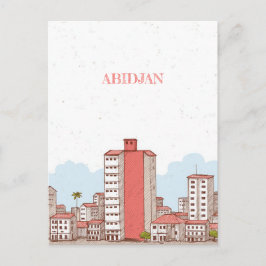 Abidjan Ivory Coast Travel Postkarte