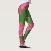 Abigail 2 Crazy Pink Green Abstrakte Leggings (Rechts)