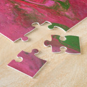 Abigail 2 Crazy Pink Grüne Abstrakte Puzzle (Seite)