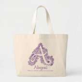 Abigail A doodle monogramm tobag Jumbo Stoffbeutel (Vorne)