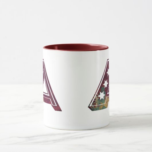 ABIGAIL-A-maroon-Vintager Grunge Tasse (Zentrum)