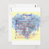 Abigail Acrostic Postkarte (Vorne/Hinten)