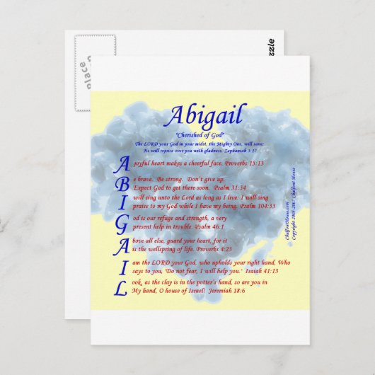 Abigail Acrostic Postkarte (Vorne/Hinten)