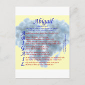 Abigail Acrostic Postkarte (Vorderseite)