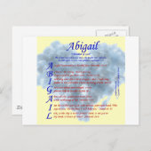 Abigail Acrostic Postkarte (Vorne/Hinten)