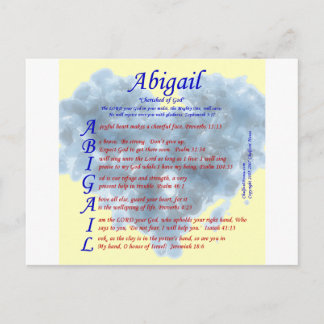 Abigail Acrostic Postkarte