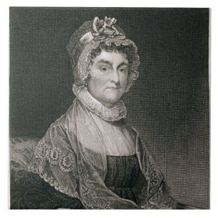Abigail Adams, graviert von G.F. Storm (fl.c.1834) Fliese