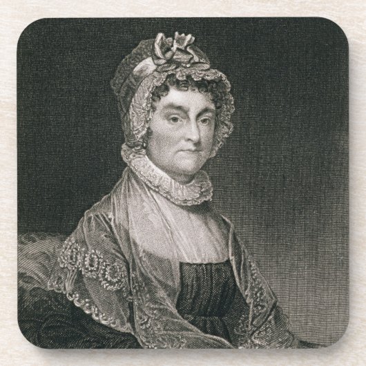 Abigail Adams, graviert von G.F. Storm (fl.c.1834) Getränkeuntersetzer (Vorderseite)