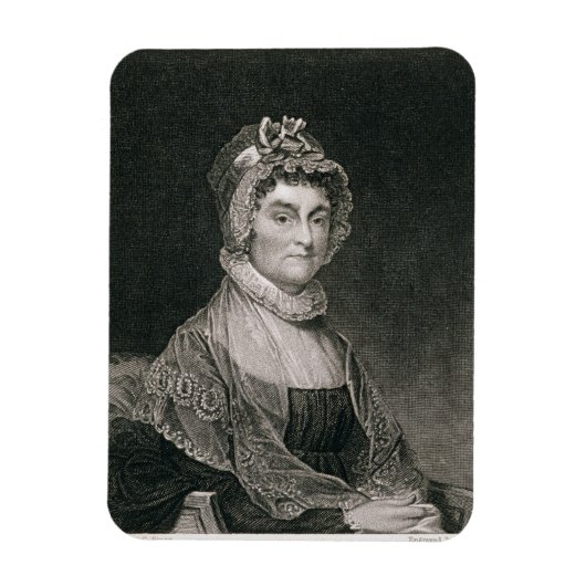 Abigail Adams, graviert von G.F. Storm (fl.c.1834) Magnet (Vertikal)