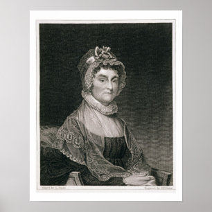 Abigail Adams, graviert von G.F. Storm (fl.c.1834) Poster