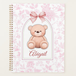 Abigail Benutzerdefiniertes rosa Teddy-Bär-Kinde Planer