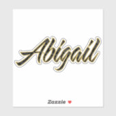 Abigail black gold Lettering Aufkleber Sticker (Blatt)