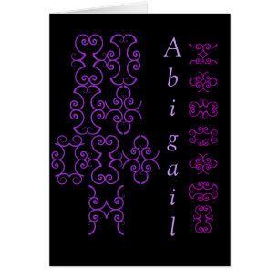 Abigail Designer Name VI Karte