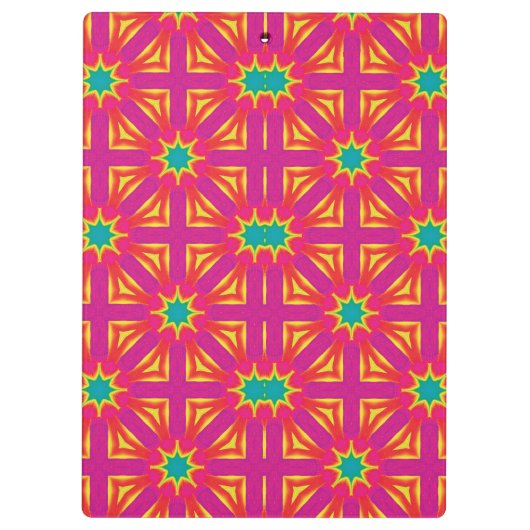 ABIGAIL ~ Gelbes, blaues, rotes und rosa Design ~ Klemmbrett (Rückseite)