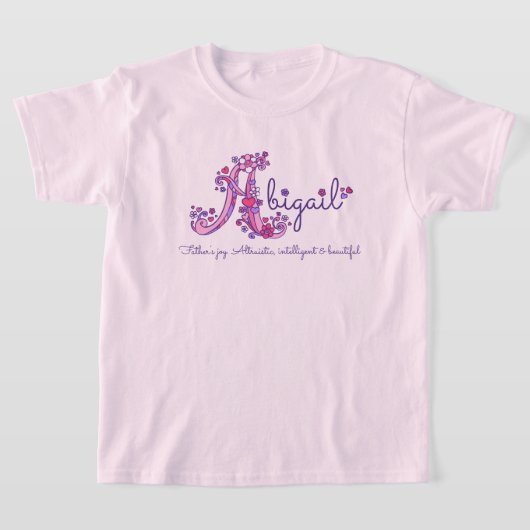 Abigail Girls schreiben einen individuelle Name T-Shirt (Ablage )