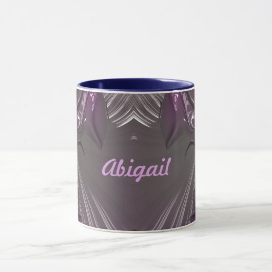 ABIGAIL ~ GLOSSY 3D Glossy Pink Blue Silver ~ Tass Tasse (Zentrum)