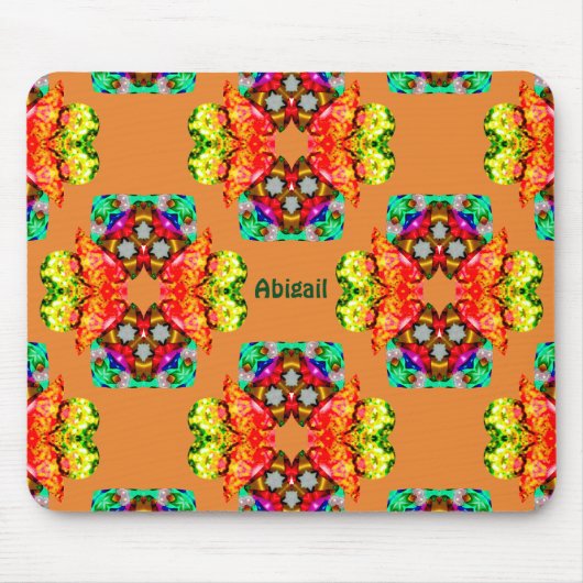 ABIGAIL~ Golden Bogen Muster ~ Personalisiert Mousepad (Vorne)