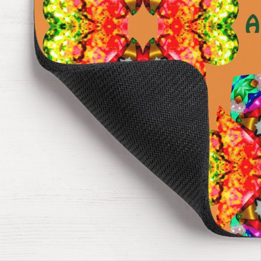 ABIGAIL~ Goldenes Muster ~ Personalisiert Mousepad (Ecke)