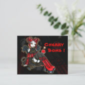 "Abigail" Gothic Fairy Cherrybomb Angel Postcard Postkarte (Stehend Vorderseite)