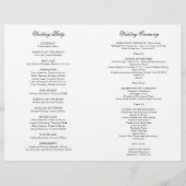 Abigail Katholic Wedding Full Mass Program (Rückseite)