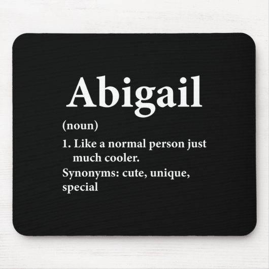 Abigail Name Definition Lustig D  Mousepad (Vorne)