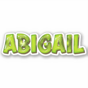 Abigail Name Kiwi Design Aufkleber Sticker