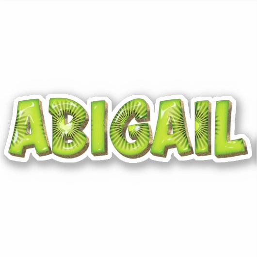 Abigail Name Kiwi Design Aufkleber Sticker (Vorderseite)