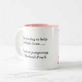 Abigail - Rosa-Tasse der regelmäßigen Größe Zweifarbige Tasse (Vorderseite Links)