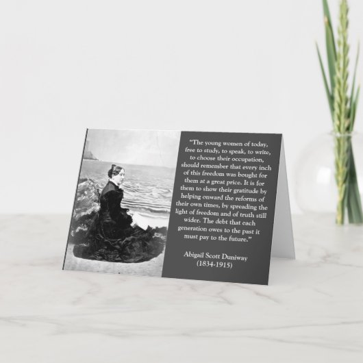 Abigail Scott Duniway Oregon Suffrage Leader Karte (Vorderseite)