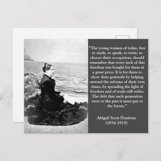 Abigail Scott Duniway Suffrage Oregon Leader Postkarte (Vorne/Hinten)