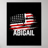 Abigail Usa Flag Personalisiert 4. Juli Abigail Poster (Vorne)