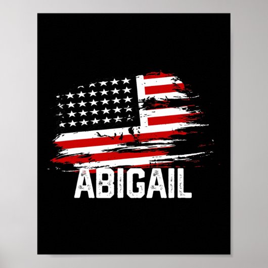 Abigail Usa Flag Personalisiert 4. Juli Abigail Poster (Vorne)