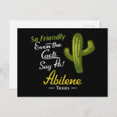 Abilene Cactus Funny Retro Postkarte (Vorne/Hinten)
