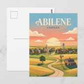 Abilene Kansas Postkarte (Vorne/Hinten)