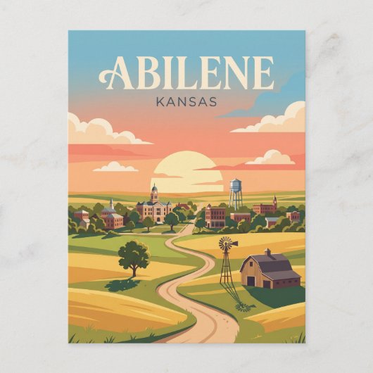 Abilene Kansas Postkarte (Vorderseite)
