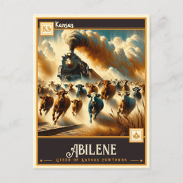 Abilene, Kansas | VINTAG Postkarte