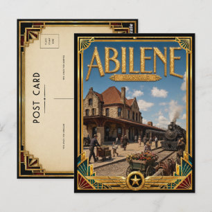 Abilene Kansas Vintage Art Deco Golden Age Postkarte
