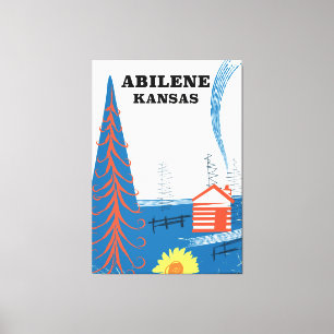 Abilene Kansas Vintages Reiseplakat Leinwanddruck