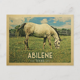 Abilene Texas Horse Farm - Vintage Travel Postkarte