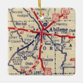 Abilene TX 1941 Karte Keramikornament (Vorderseite)