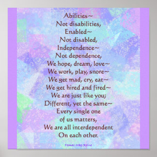 Abilities Poem Poster